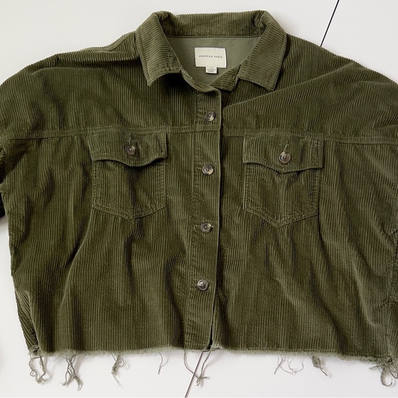 American Eagle Outfitters Jackets & Blazers - American Eagle Green Corduroy Jacket